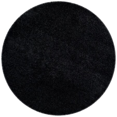 Safavieh Laguna Shag Round Rug, Black - 6 ft. - 7 in. x 6 ft. - 7 in. SGL303L-7R